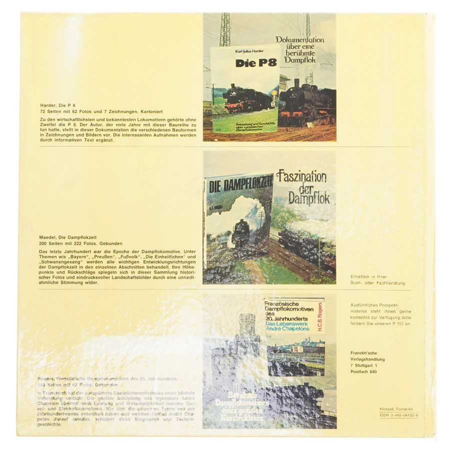 Dampflok-Romantik i stereo LP-bog fra Kosmos