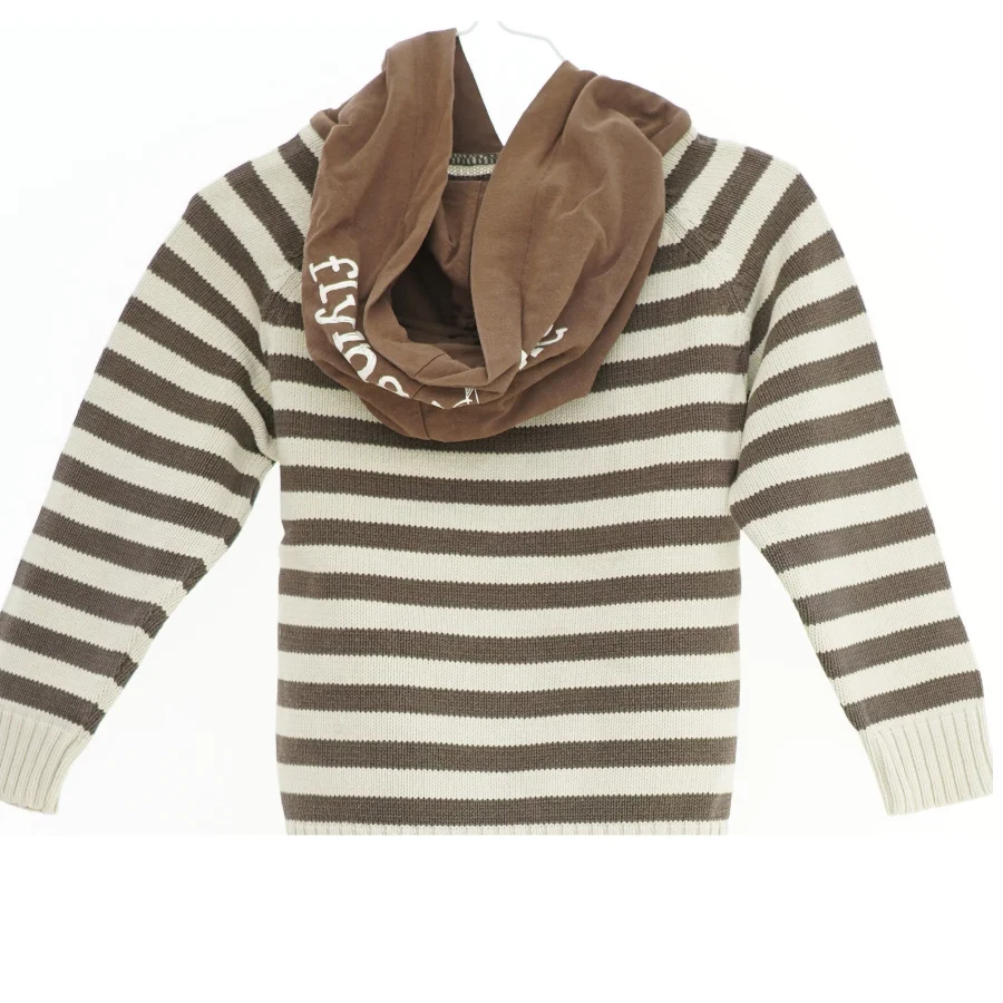 Strikket hættetrøje med striber fra Palomino (str. 104)