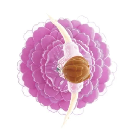 Prinsesse med udtrækkelig kjole på hjul