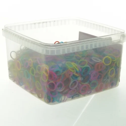 Plastboks med elastikker (str. mixed )