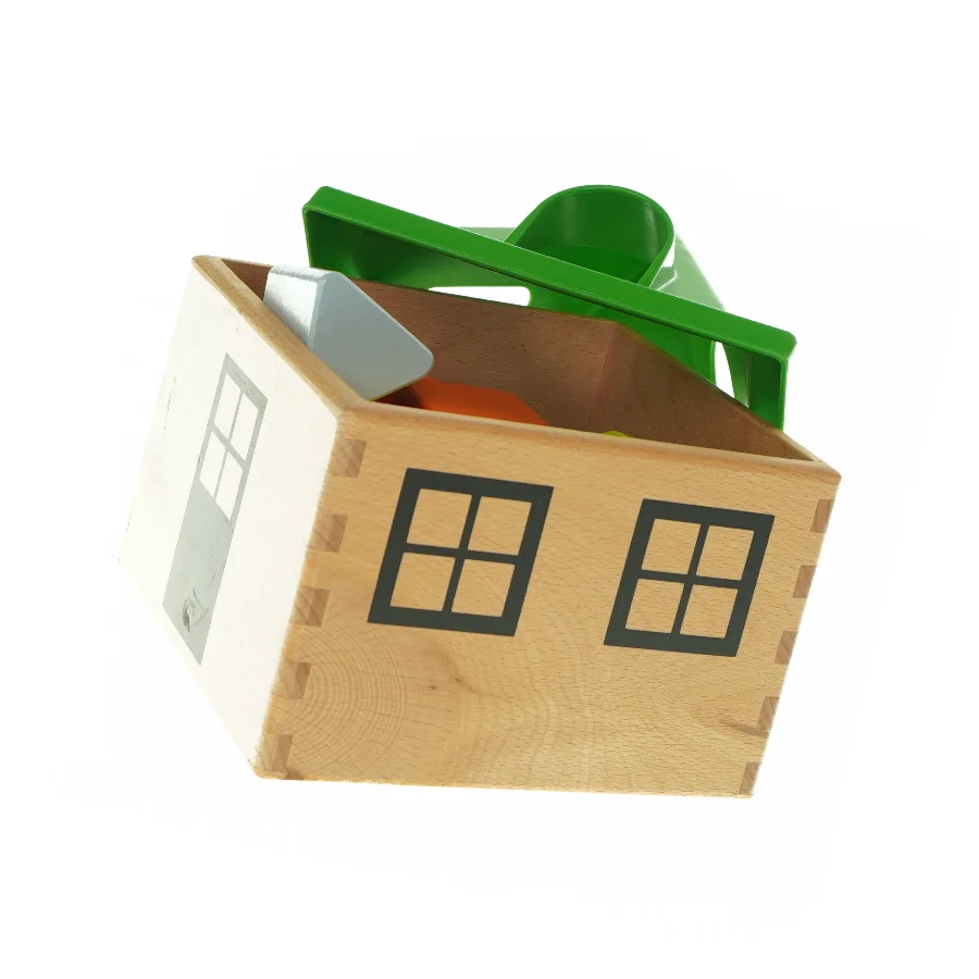 Lille legetøjs hus med figurer