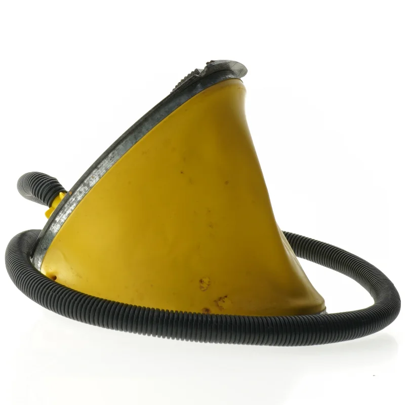 Gul og sort pumpe til luftmadras (str. 25 cm)