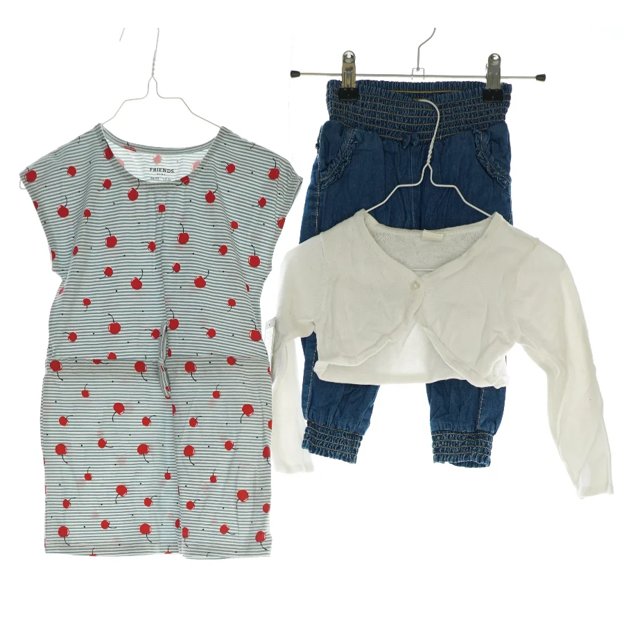 Buksedragt bukser og cardigan (str. 86)