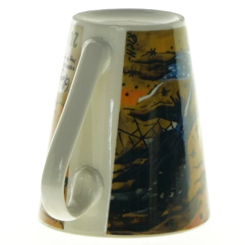 Keramikkrus med Halloween-motiv (str. 10 x 11,5 cm)