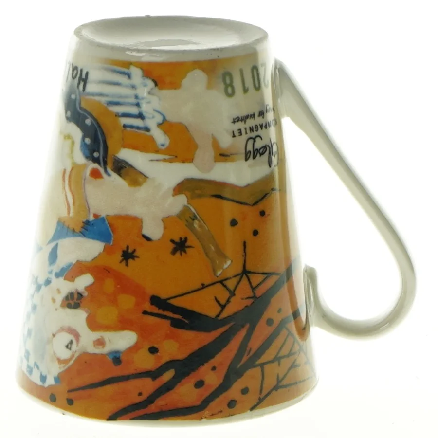 Keramikkrus med Halloween-motiv (str. 10 x 11,5 cm)