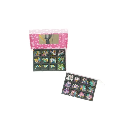 Æske med forskellige perler