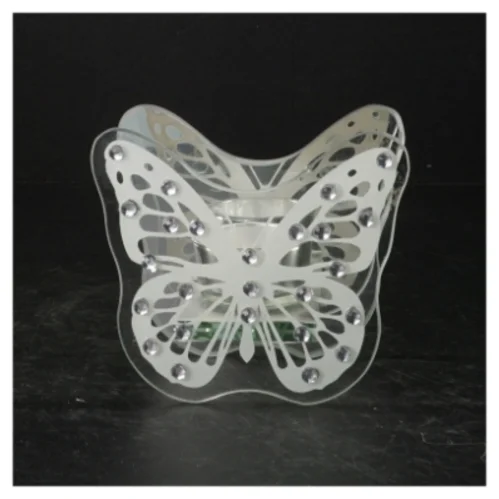 Glas fyrfadslys holder