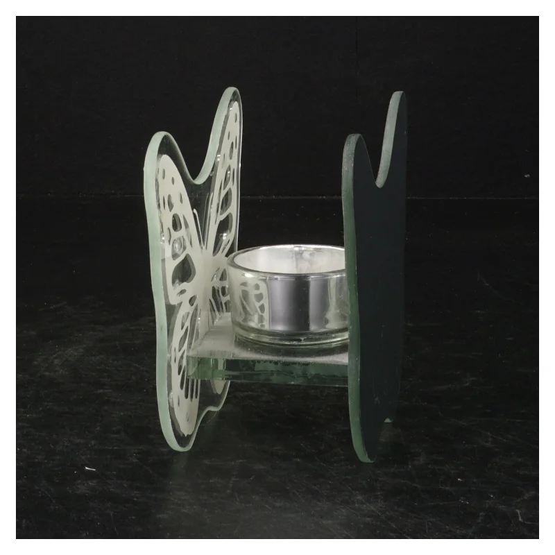 Glas fyrfadslys holder