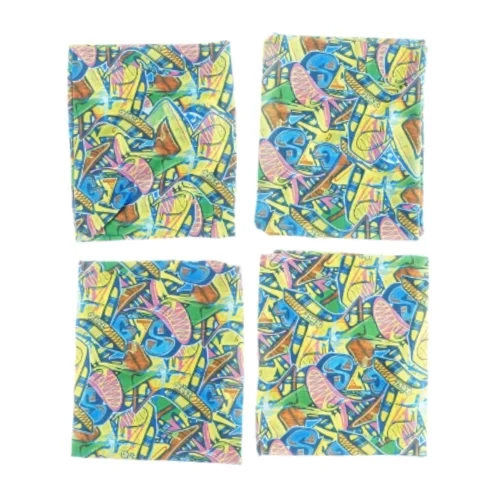 4 styks stofbogbind med graffiti print