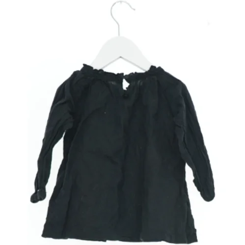 Sort bluse med lange ærmer fra Wheat (str. 80)