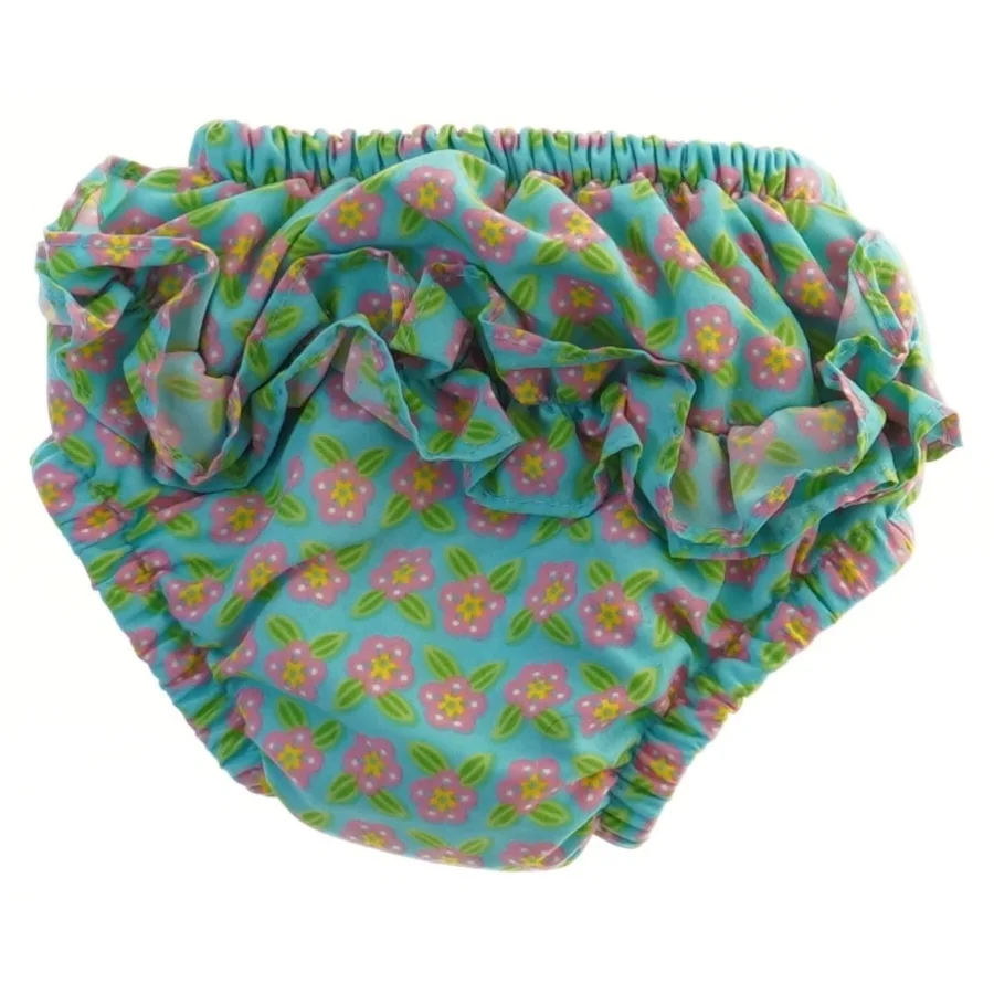 Blomstret badebukser med flæse fra I Play (str. 62)