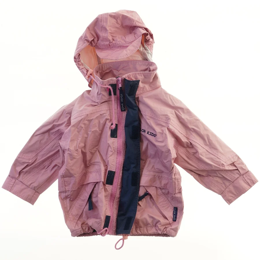 Børne regnjakke med hætte fra Color Kids (str. 92)