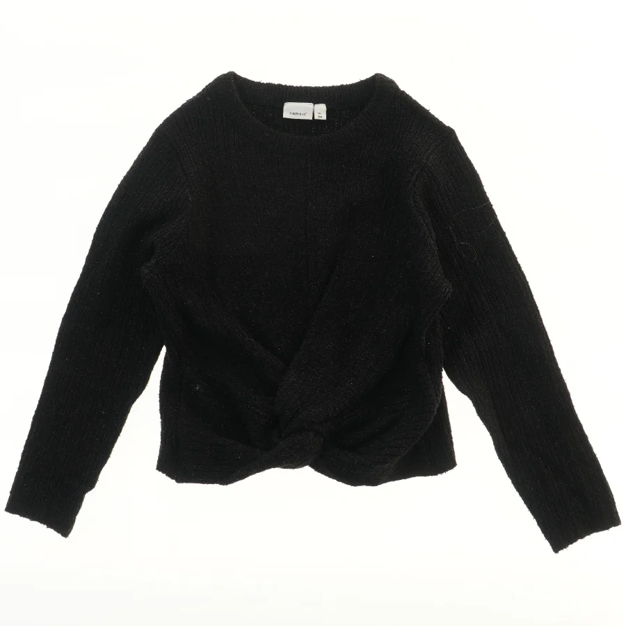 Sort sweater med knude detaljer fra Name It (str. 116)