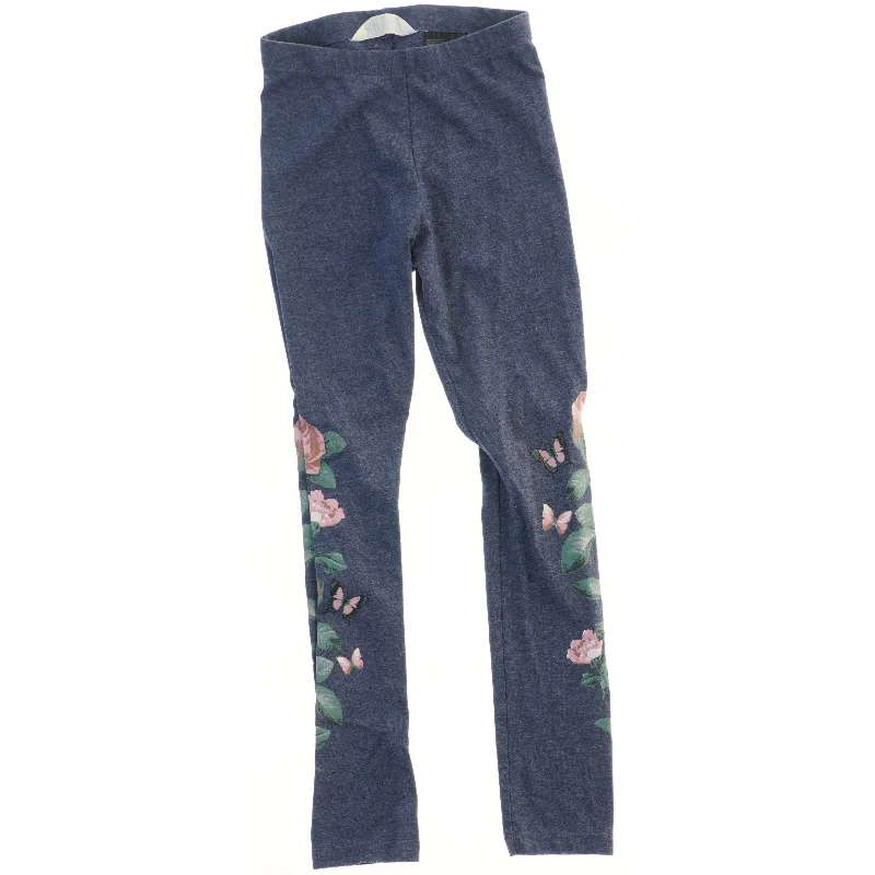 Blå leggings med blomsterprint fra H&M (str. 122)
