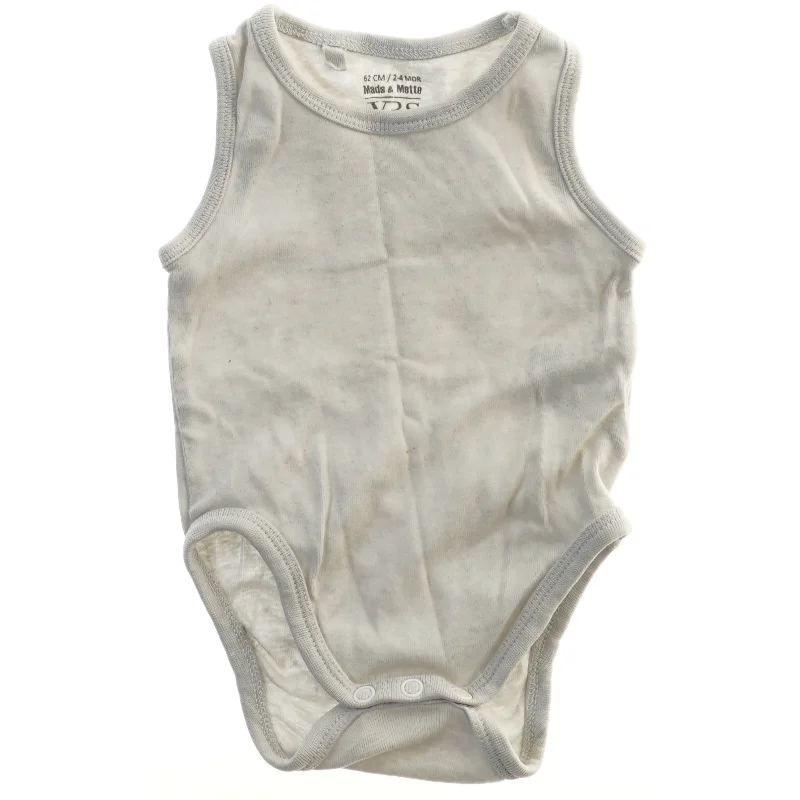 Hvid bodystocking til baby fra Mads & Mette (str. 62)