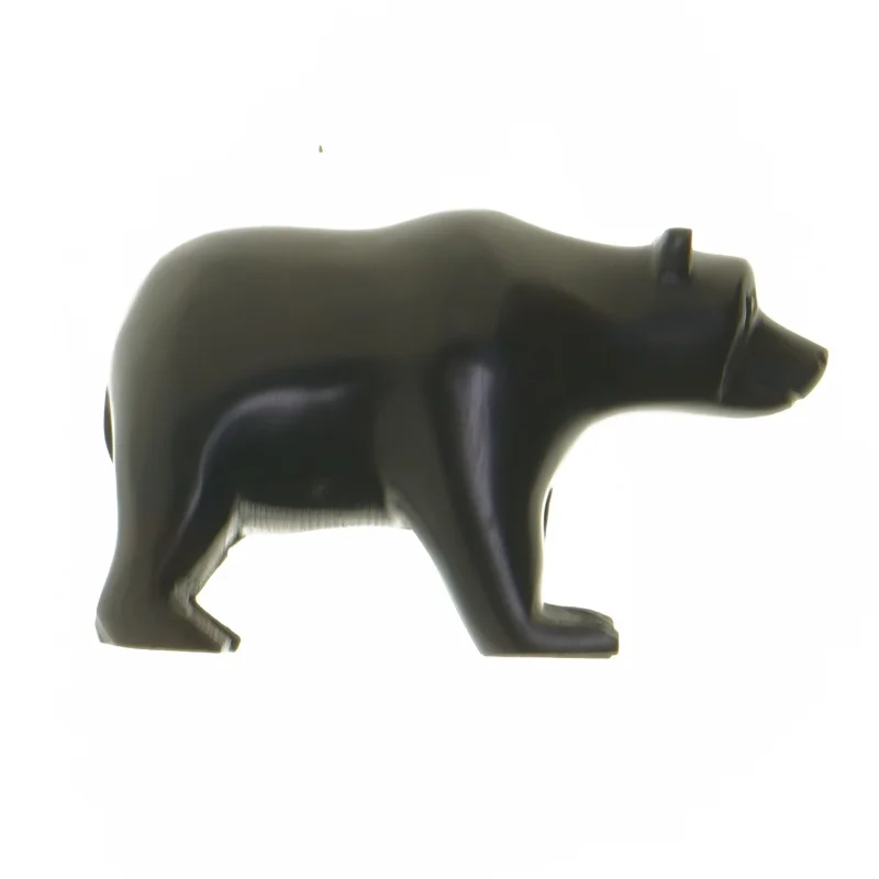 Træfigur af bjørn, håndskåret (vintage) (str. 13x7,5 cm)