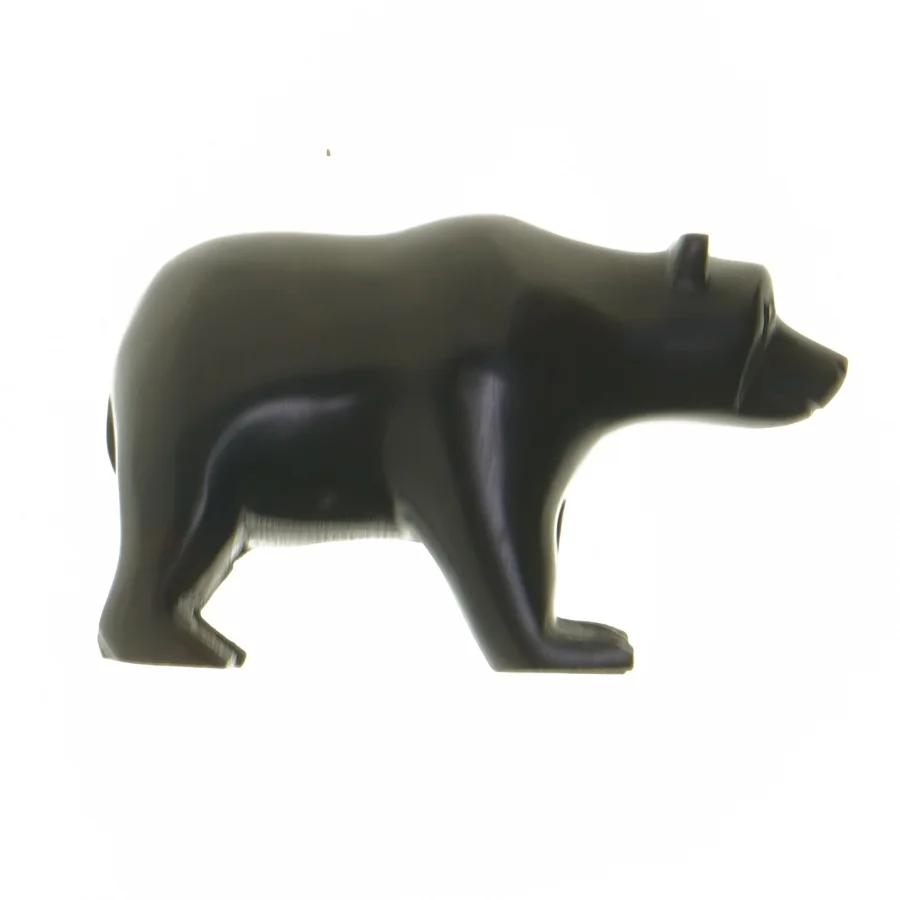 Træfigur af bjørn, håndskåret (vintage) (str. 13x7,5 cm)