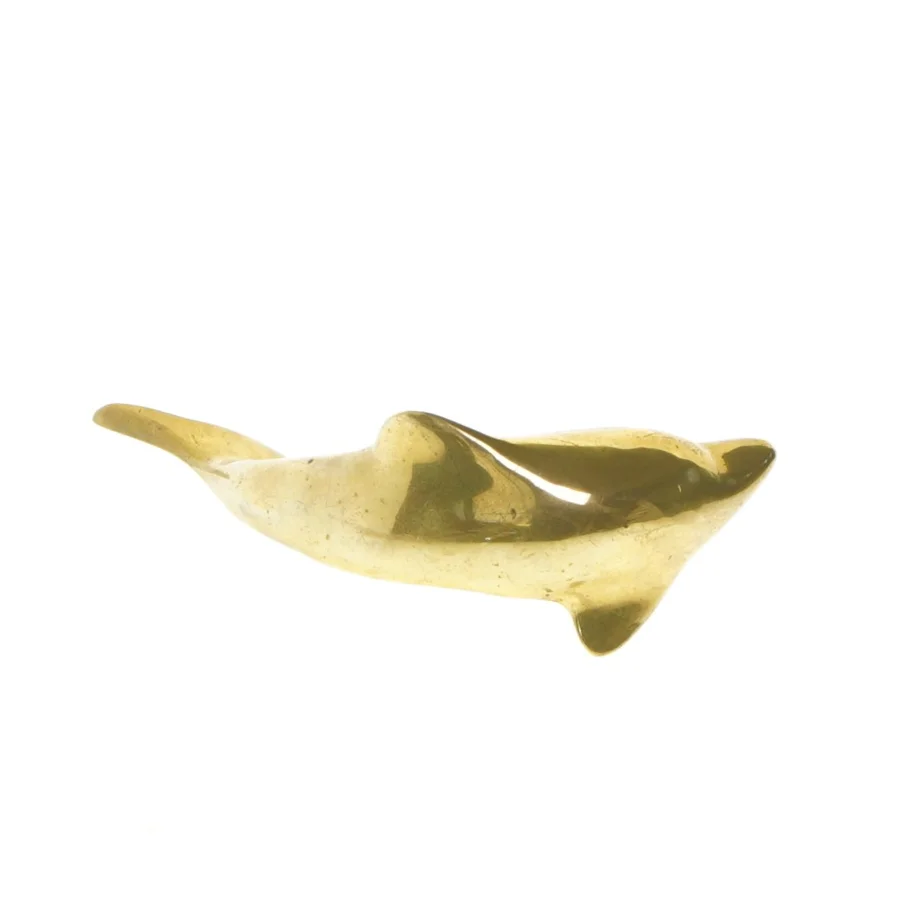 Vintage messing delfin, souvenir fra Athen, 1990’erne (str. 15 cm)