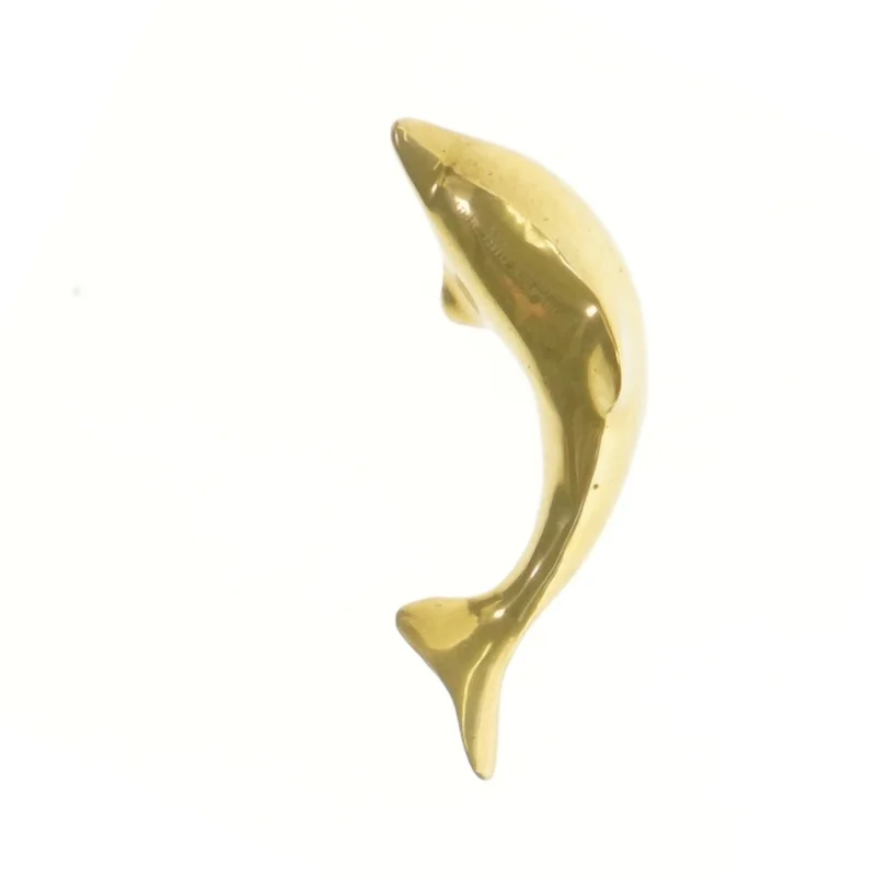Vintage messing delfin, souvenir fra Athen, 1990’erne (str. 15 cm)
