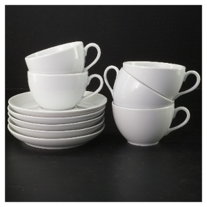 5 stk. Pillivuyt Cecil kaffekopper 18cl med underkopper