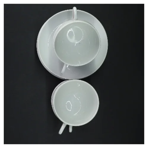 5 stk Pillivuyt Cecil kaffekopper (18 cl) med underkopper.