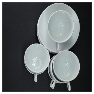 6 stk. Pillivuyt Cecil tekopper 29cl med underkopper