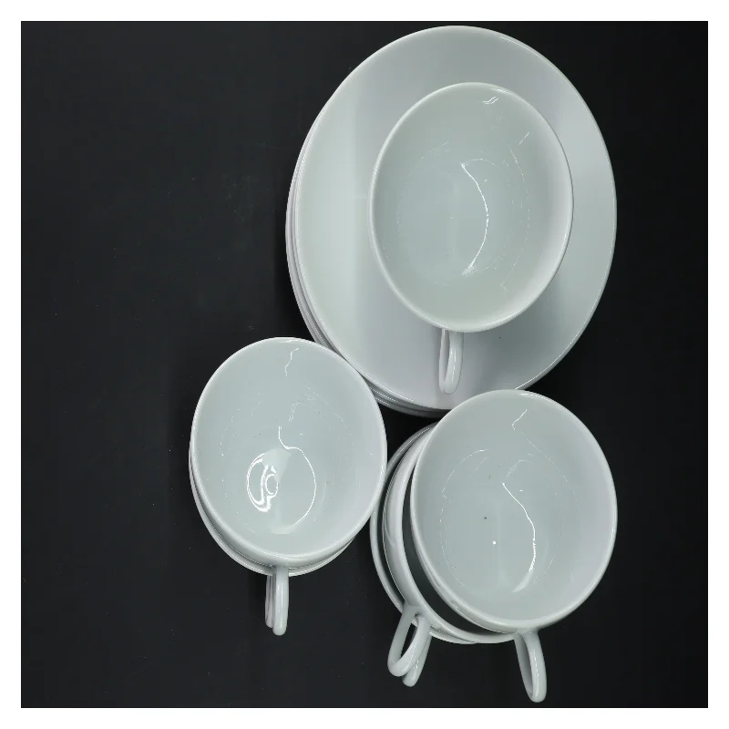 6 stk. Pillivuyt Cecil tekopper 29cl med underkopper