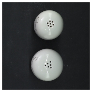 Piet Hein Salt og pebersæt i porcelæn (vintage) (str. 5 og 7 cm)