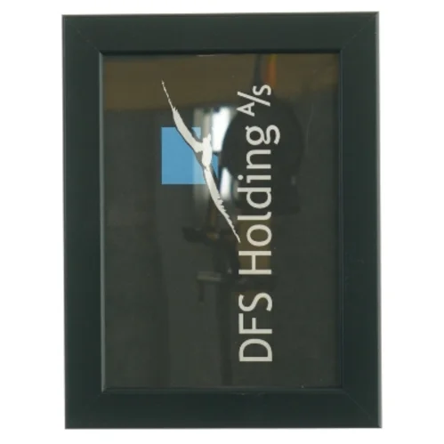 Sort ramme med glas (str. 13 x 18 cm)