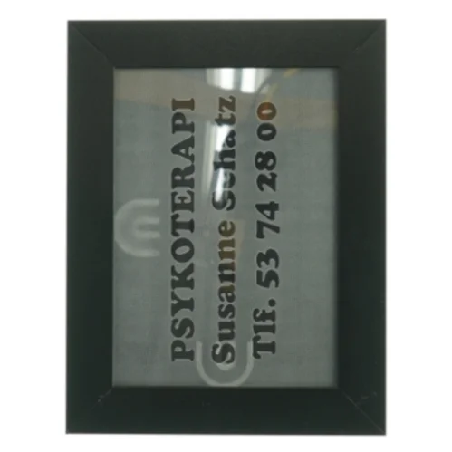 Sort billedramme med tekst (str. 13 x 18 cm)