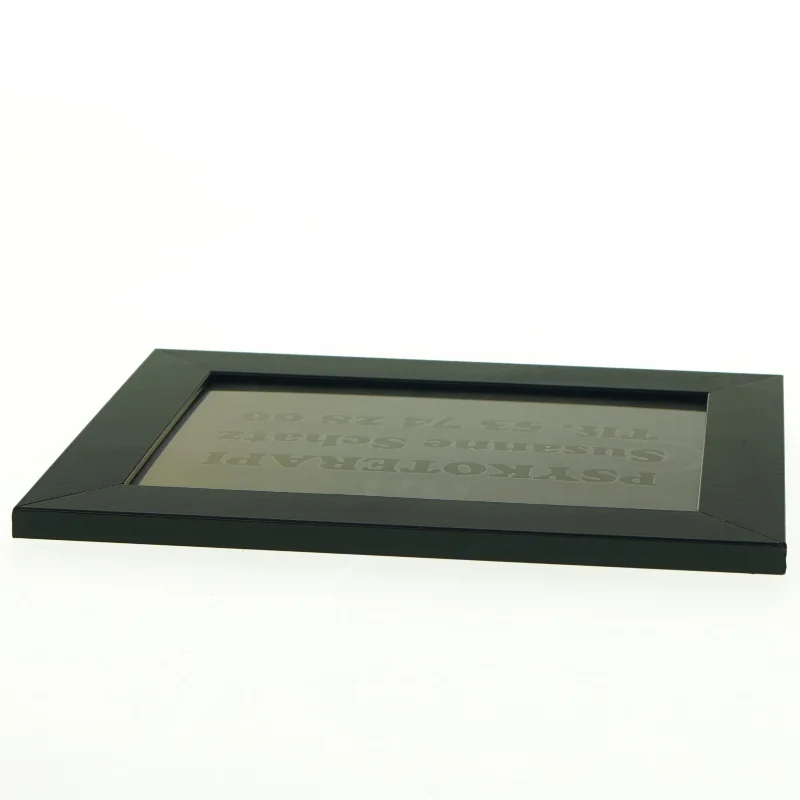 Sort billedramme med tekst (str. 13 x 18 cm)