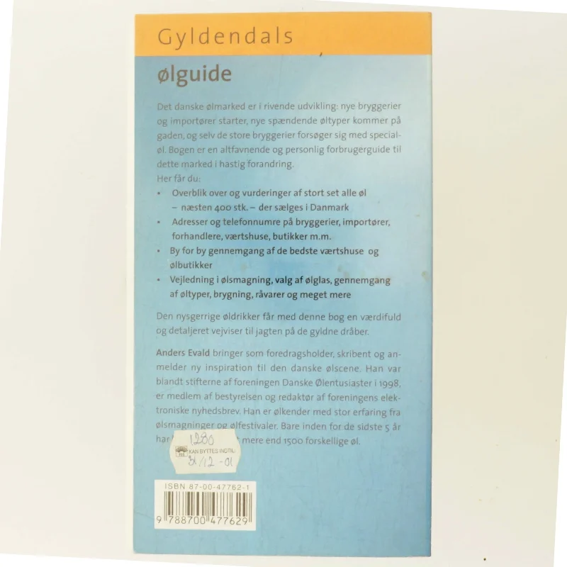 Gyldendals ølguide af Anders Evald (Bog)