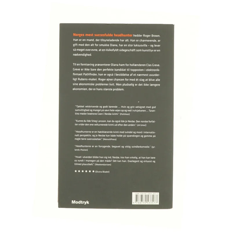 Headhunterne af Jo Nesbø (Bog)