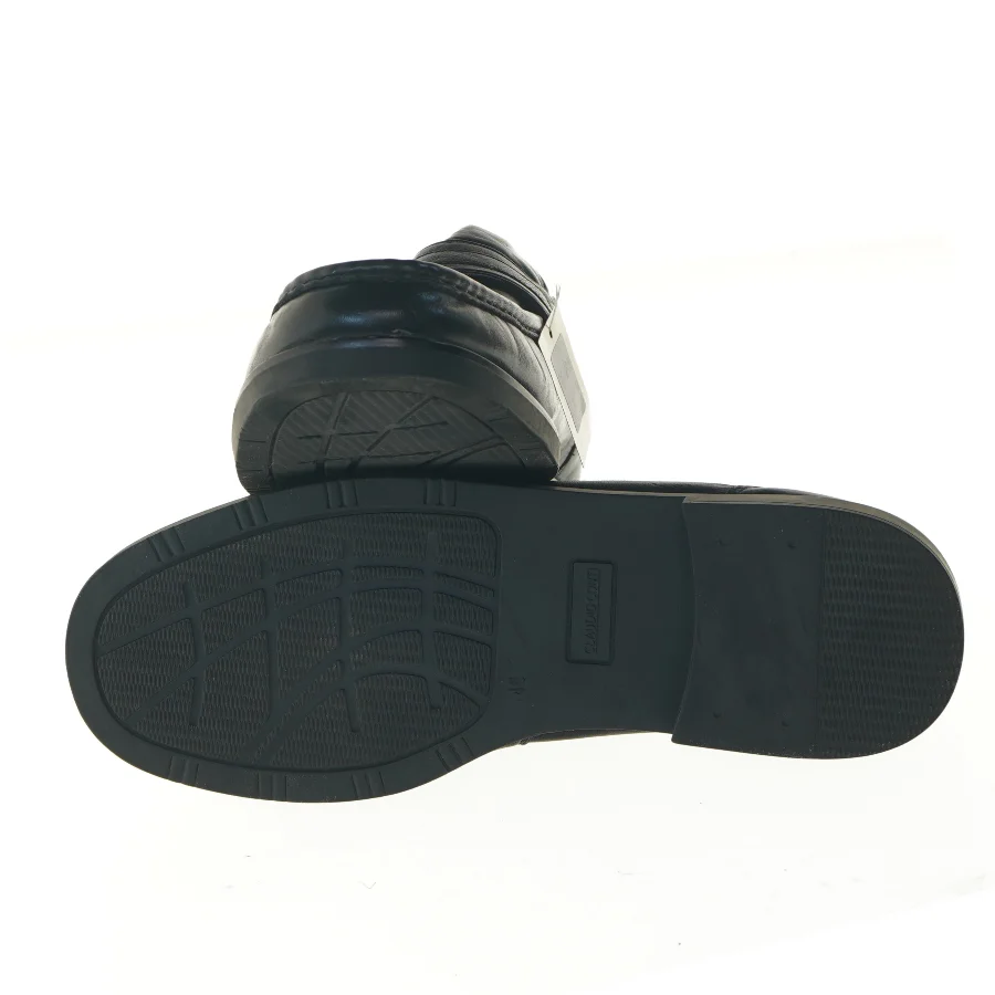 Sorte nye læder loafers herresko str. 45 fra Claudio Conti (str. 45 )