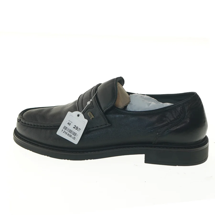 Sorte nye læder loafers herresko str. 45 fra Claudio Conti (str. 45 )