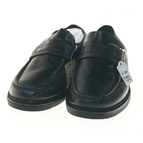 Sorte nye læder loafers herresko str. 45 fra Claudio Conti (str. 45 )