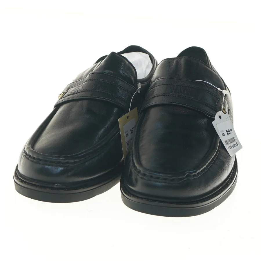 Sorte nye læder loafers herresko str. 45 fra Claudio Conti (str. 45 )