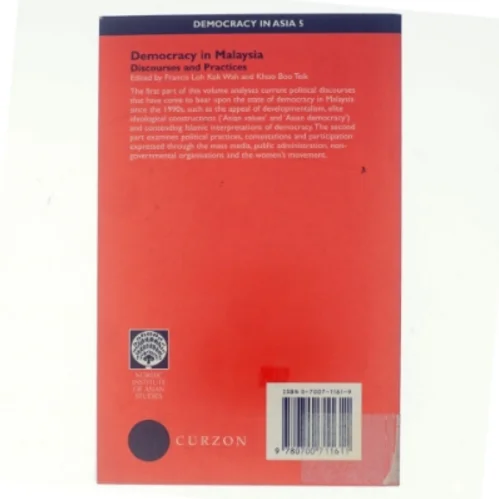 Democracy in Malaysia af Francis Kok-Wah Loh, Boo Teik Khoo (Bog)