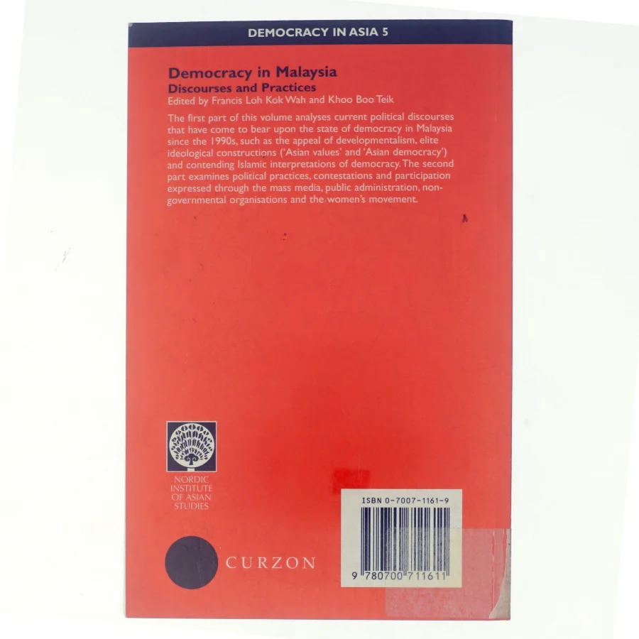 Democracy in Malaysia af Francis Kok-Wah Loh, Boo Teik Khoo (Bog)