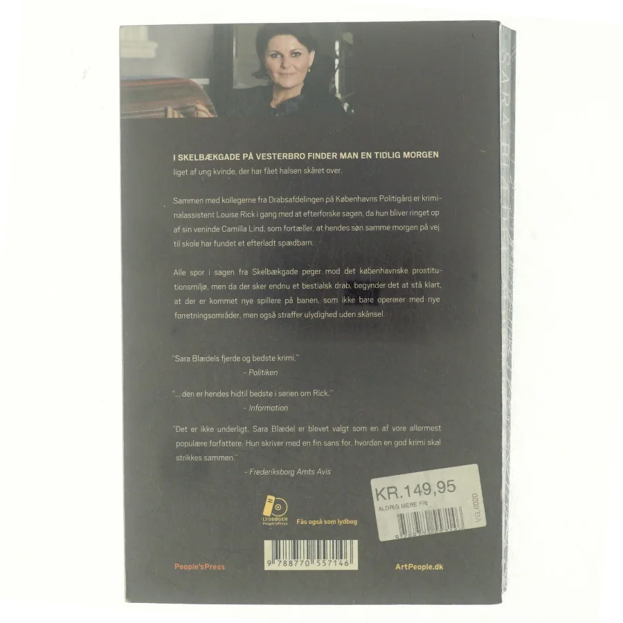 Aldrig mere fri af Sara Blædel (Bog)