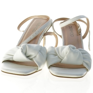 Hvide sandaler med glasagtig høj hæl  fra Dermod (str. 36)