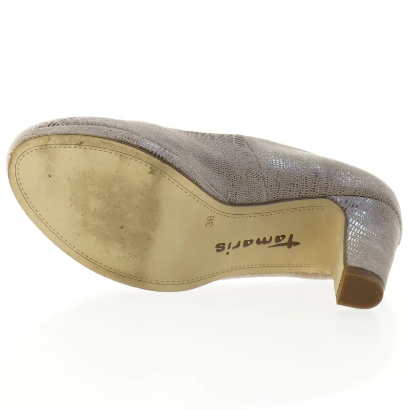 Beige højhælede sko fra Tamaris (str. 36)