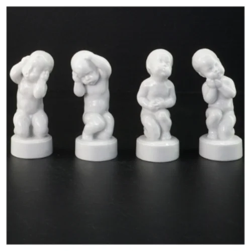 Porcelænsfigurer, de fire piner fra B&G (str. 11 cm)