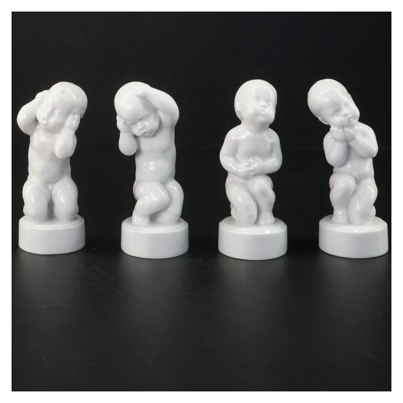 Porcelænsfigurer, de fire piner fra B&G (str. 11 cm)
