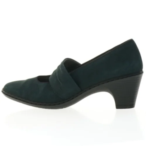 Grønne damepumps med rem (str. 3,5)