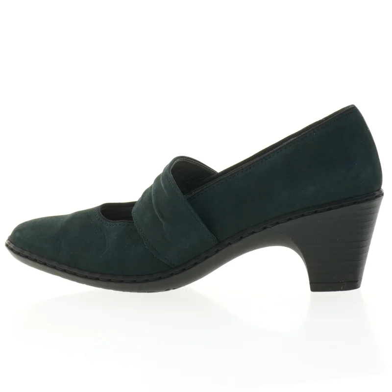 Grønne damepumps med rem (str. 3,5)