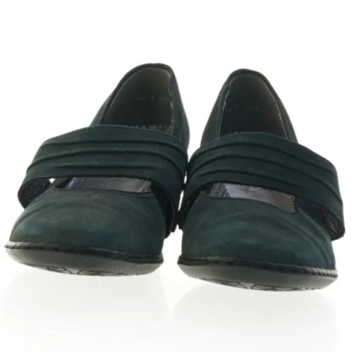 Grønne damepumps med rem (str. 3,5)