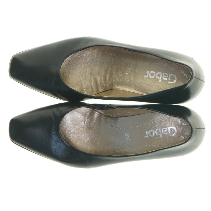 Sorte læderpumps fra Gabor (str. 2,5)