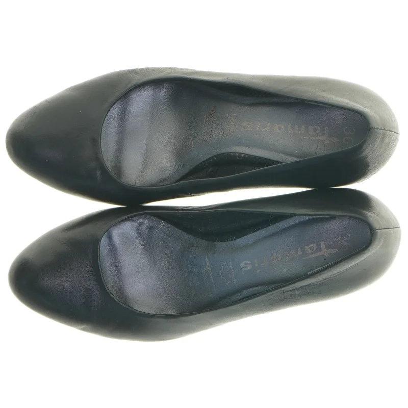 Sorte damepumps i læder fra Tamaris (str. 36)