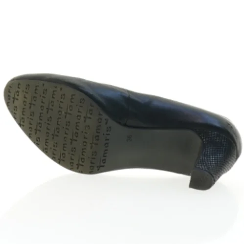 Sorte damepumps i læder fra Tamaris (str. 36)